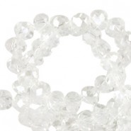 Top Glas Facett Glasschliffperlen 8x6mm rondellen Crystal-pearl shine coating